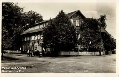 Ak Müden an der Örtze Faßberg Lüneburger Heide, Gasthaus zur Post