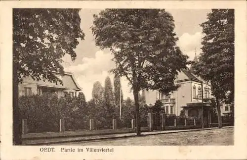 Ak Oedt Grefrath am Niederrhein, Villenviertel