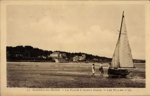 Ak Ronce les Bains Charente Maritime, Plage a Maree Basse, Villas, Segelboot