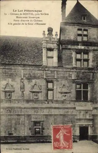 Ak Saint Céré Lot, Schloss Montal, Portal