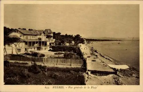Ak Hyères Var, Panorama, Plage