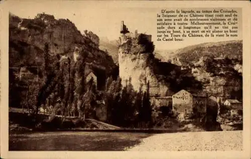 Ak Les Gorges du Tarn, Castel, Chateau