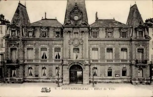 Ak Fontainebleau Seine et Marne, Rathaus