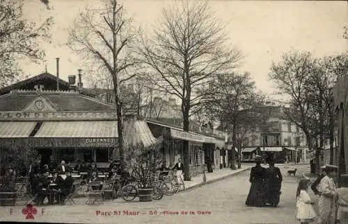 Ak Paris XI, Parc St. Maur, Place de la Gare