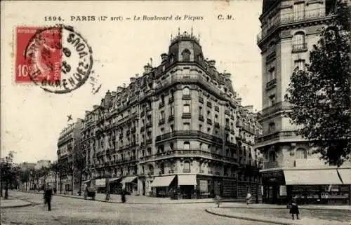 Ak Paris XII Reuilly, Boulevard de Piepus