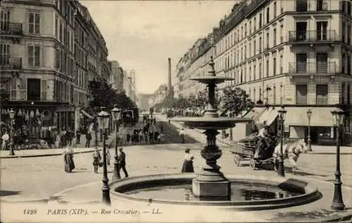 Ak Paris XII Reuilly, Rue Crozatier