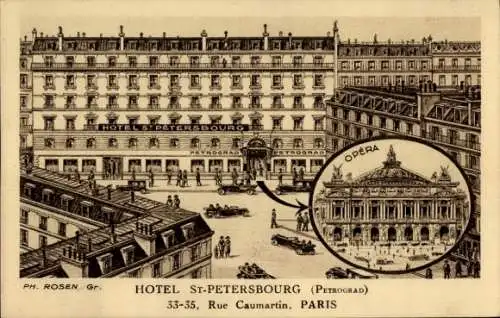 Ak Paris IX, Hotel St. Petersburg, Rue Caumartin