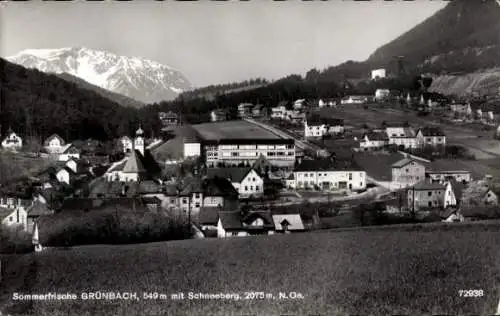 Ak Grünbach am Schneeberg Niederösterreich, Panorama, Schneeberg