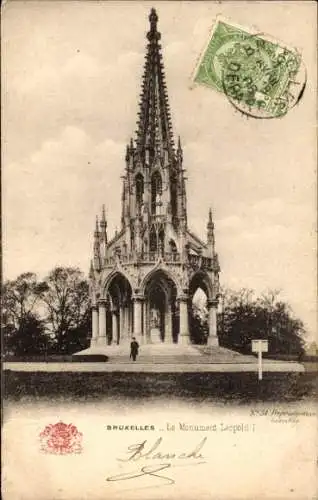 Ak Brüssel Brüssel, Denkmal Leopold I.