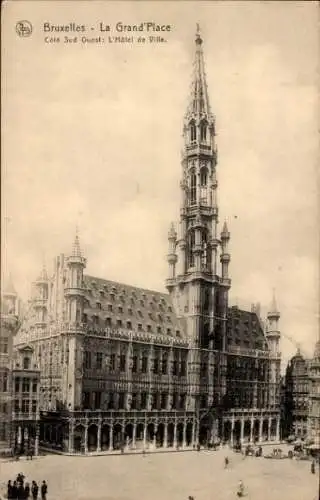 Ak Brüssel Brüssel, Grand Place, Rathaus