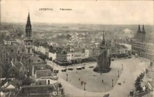 Ak Kortrijk Courtrai Westflandern, Panorama