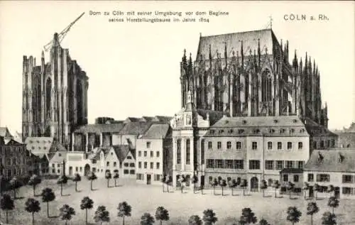 Ak Köln am Rhein, Dom 1824