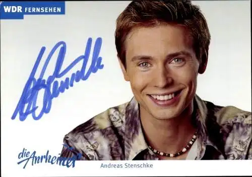 Ak Schauspieler Andreas Stenschke, Portrait, Autogramm, WDR, Serie  Die Anrheiner
