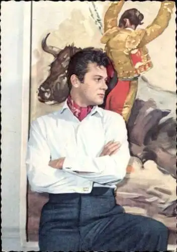 Ak Schauspieler Tony Curtis, Portrait, Stier, Torero