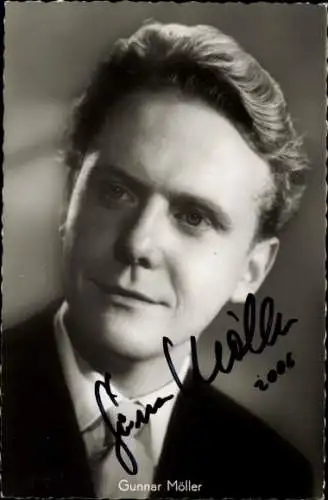 Ak Schauspieler Gunnar Möller, Portrait, Autogramm