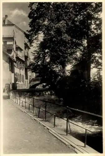 Foto Ak Müllheim in Baden Markgräflerland, Straße, Brücke