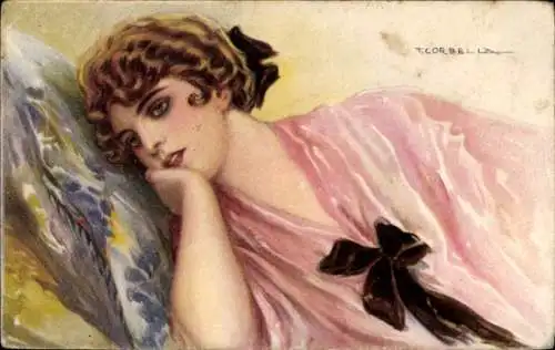 Künstler Ak Corbella, T., Portrait einer jungen Frau