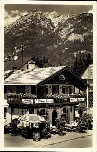 Ak Garmisch Partenkirchen in Oberbayern, Münchner Hofbräustüberl