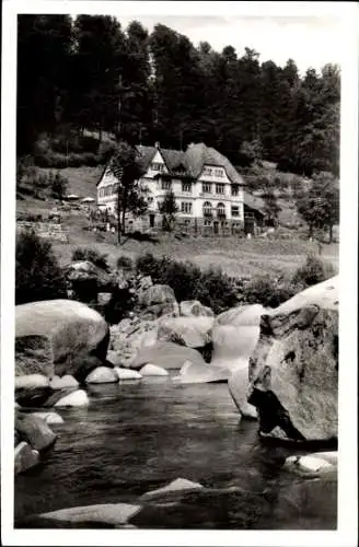 Ak Raumünzach Forbach im Murgtal Baden Württemberg, Hotel Waserfall, Bes. Ernst Förderer