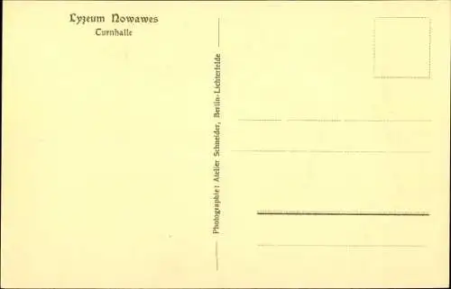 Ak Nowawes Babelsberg Potsdam in Brandenburg, Lyzeum, Turnhalle, Innenansicht