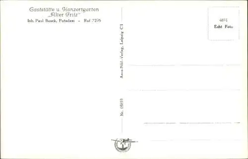 Ak Potsdam in Brandenburg, Gaststätte und Konzertgarten Alter Fritz