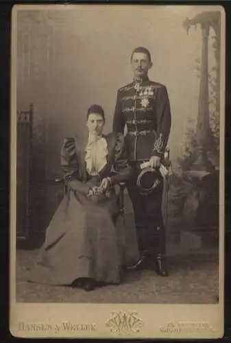 Cabinet Foto Prinz Friedrich zu Schaumburg-Lippe und Gattin Louise