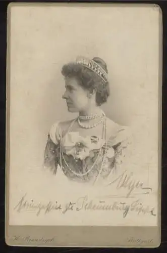 Cabinet Foto Prinzessin Olga zu Schaumburg-Lippe