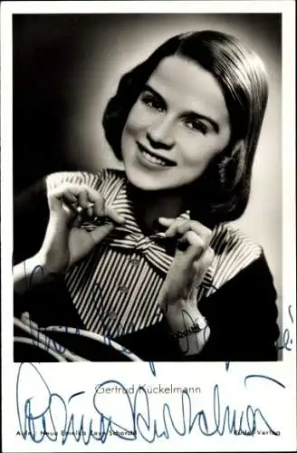 Ak Schauspielerin Gertrud Kückelmann, Portrait, Autogramm