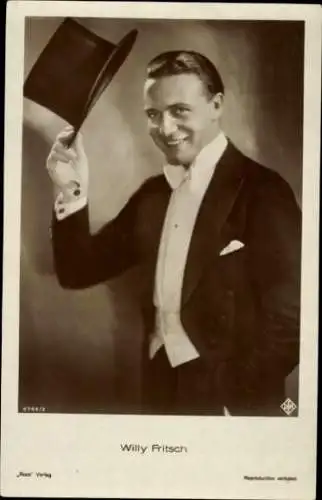 Ak Schauspieler Willy Fritsch Ross Verlag 4744/3, Portrait