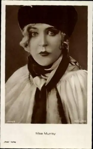 Ak Schauspielerin Mae Murray, Portrait