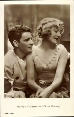 Ak Schauspieler Ronald Colman und Vilma Banky, Portrait