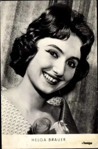 Ak Sängerin Helga Brauer, Portrait