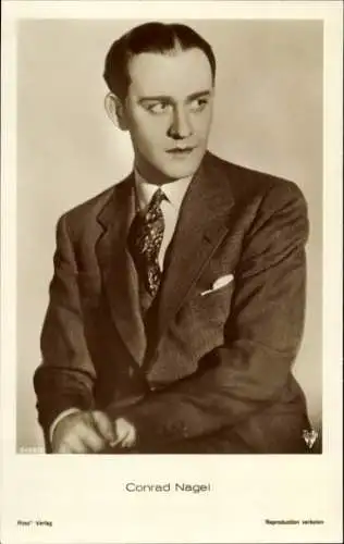 Ak Schauspieler Conrad Nagel, Portrait