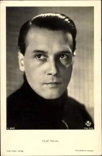 Ak Schauspieler Rolf Weih, Terra Film A 3634/1, Portrait