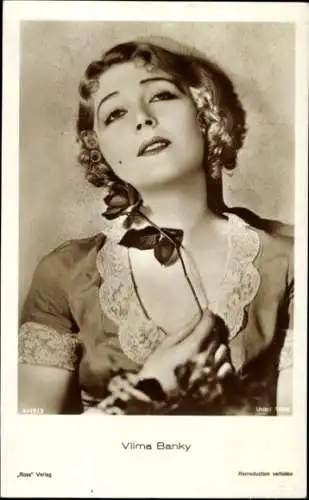 Ak Schauspielerin Vilma Banky, Portrait