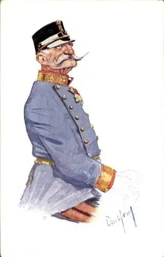 Künstler Ak Kuk Offizier in Uniform, BKWI