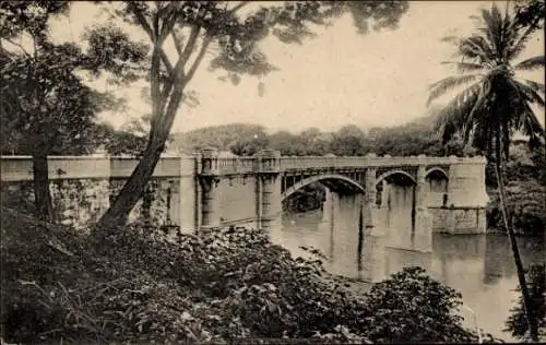 Ak Kandy Sri Lanka Ceylon, Peradeniya-Brücke