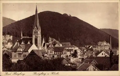 Ak Bad Harzburg am Harz, Burgberg, Kirche