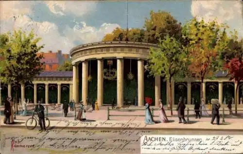 Künstler Ak Aachen, Elisenbrunnen