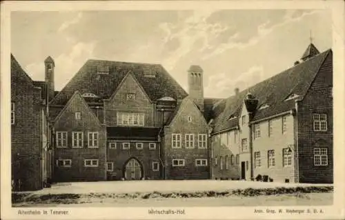 Ak Tenever Osterholz Bremen, Altenheim, Wirtschafts-Hof