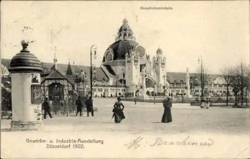 Ak Düsseldorf am Rhein, Industrie und Gewerbeausstellung 1902, Hauptindustriehalle