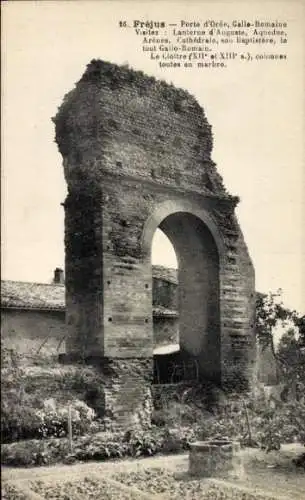 Ak Fréjus Var, Porte d'Oree, Galle-Romaine Visitez, Lanterne d'Auguste, Aqueduc, Arenes