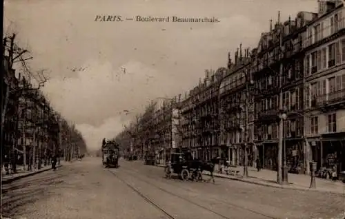 Ak Paris XI, Boulevard Beaumarchais