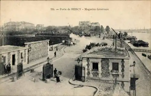 Ak Paris XII, Porte de Bercy, Gemischtwarenläden