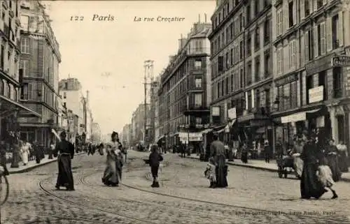 Ak Paris Reuilly, La Rue Crozatier