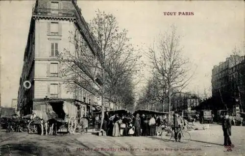 Ak Paris XII Reuilly, Rue de Charenton, Markt