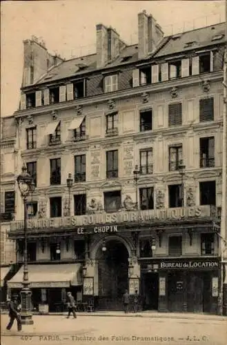 Ak Paris XI, Théâtre des Folies-Dramatiques