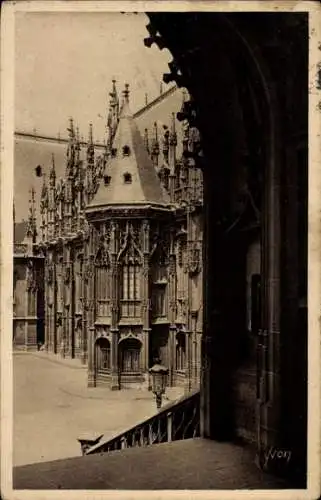 Ak Rouen Seine Maritime, Details du Palais de Justice