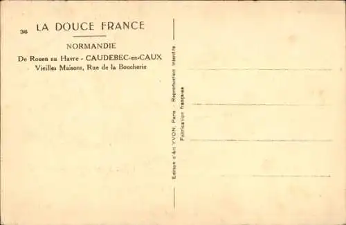 Ak Caudebec en Caux Seine Maritime, Rue de la Boucherie