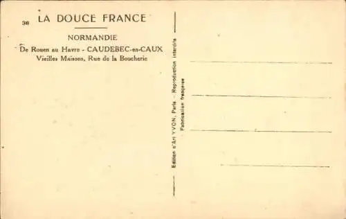 Ak Caudebec en Caux Seine Maritime, Rue de la Boucherie